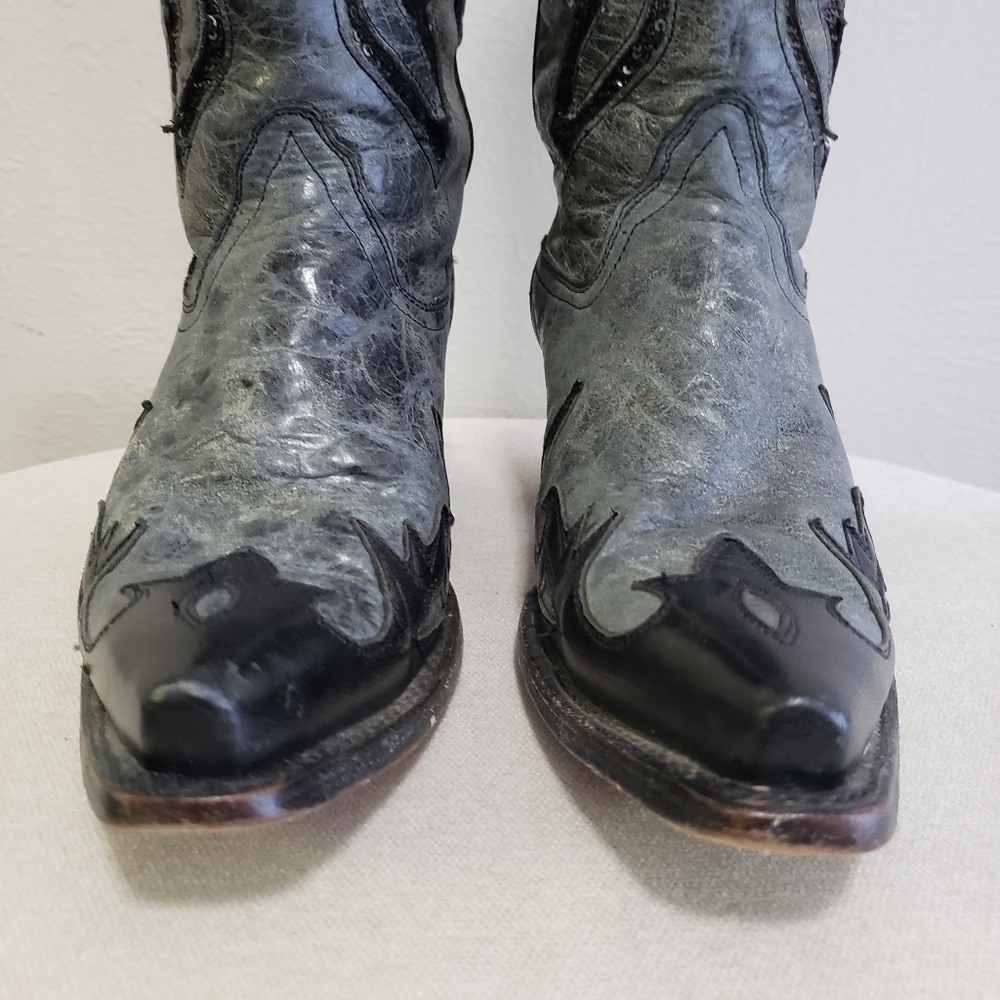 Corral Eagle Sequin Inlay Snip Toe Cowgirl Boots - Picture 6 of 16